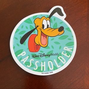 Walt Disney World Pluto Passholder Car Magnet